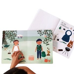 ••NWT Mani Madia Reusable Sticker Book Set Suzie Max & Friends 200+ Stickers